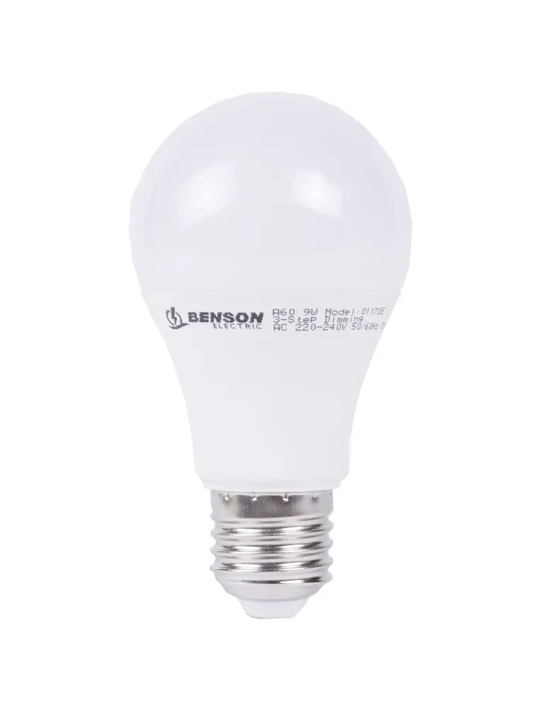 LED bulb E27 A60 9W + Dimmable Black switch