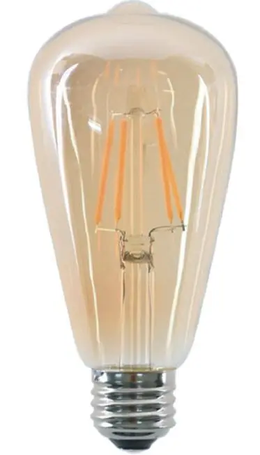 Lumiere LED Vintage filament ST64 4W E27 ambre dim