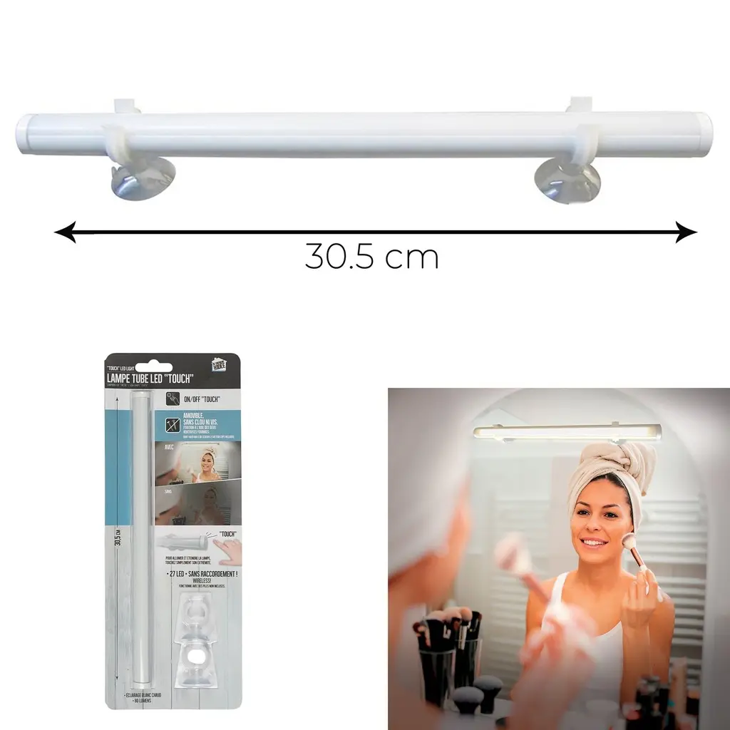 [LA10404 ZEN06  ] Detecteur led x27 touch a ventouse 80 lumens 30,35cm