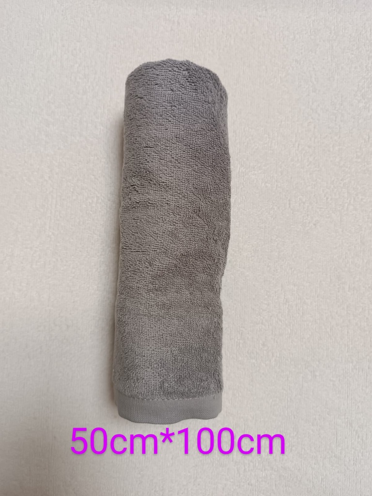 Gray cotton hand towel 50cm*100cm