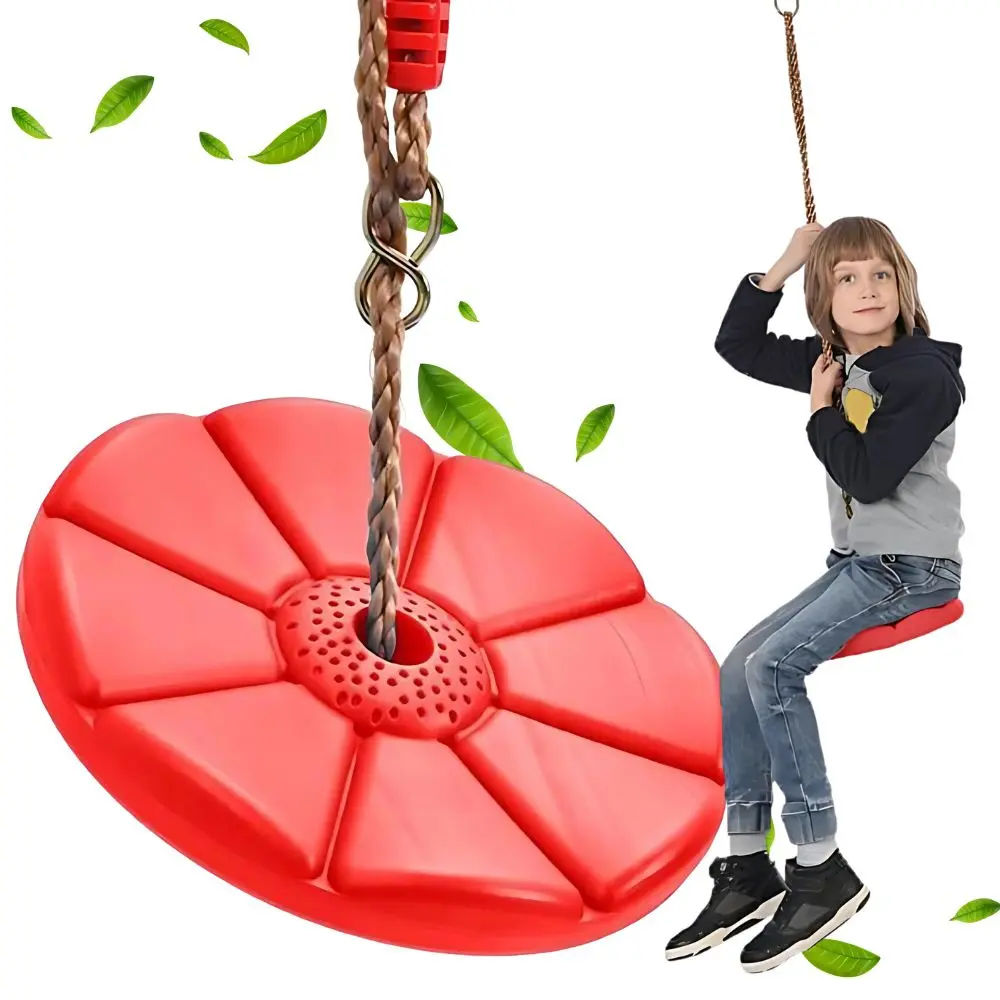 Balancoire de jardin pour enfants, disque de fleur