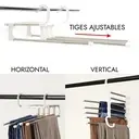 [RG6410 ZEN06] Cintre pantalons multiposition