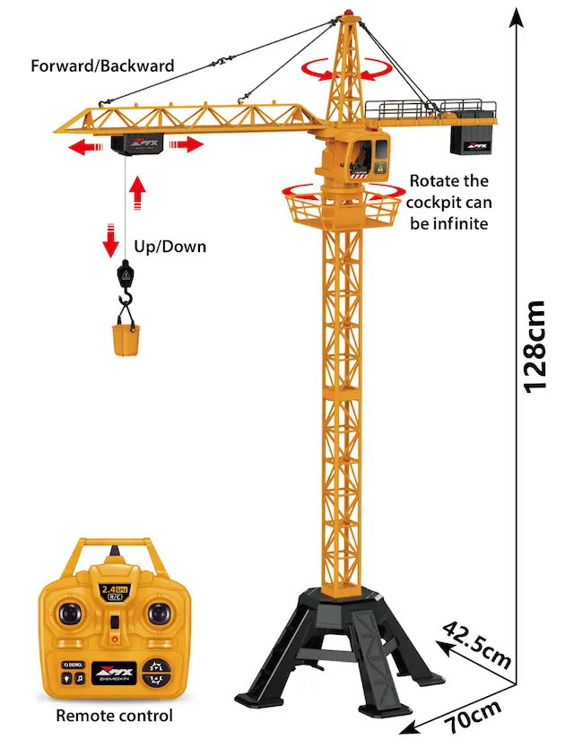 ALLOY REMOTE CONTROLLED CRANE