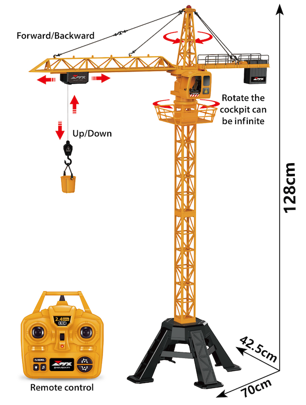 GRUE À TOUR TÉLÉCOMMANDÉE EN ALLIAGE