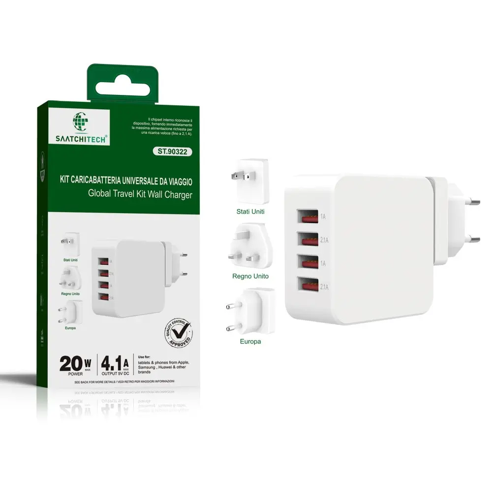 Universal travel charger kit