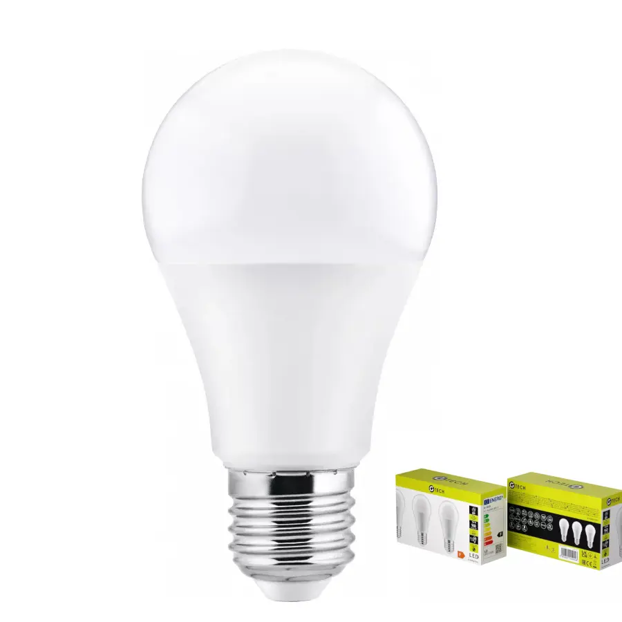 LOT DE 3 Ampoule LED G-TECH, A60, E27, 10,0 W, 940 lm, 400