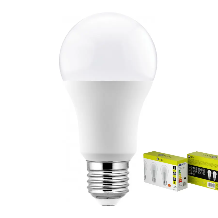 Set of 3 LED Bulbs G-TECH, A60, E27, 12.0W, 1160lm, 4000K