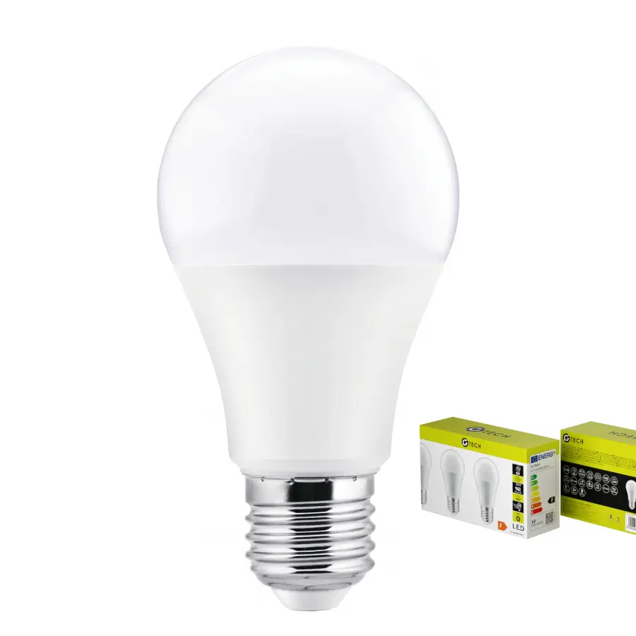 LOT DE 3 Ampoule LED G-TECH, A60, E27, 10,0 W, 940 lm, 3000