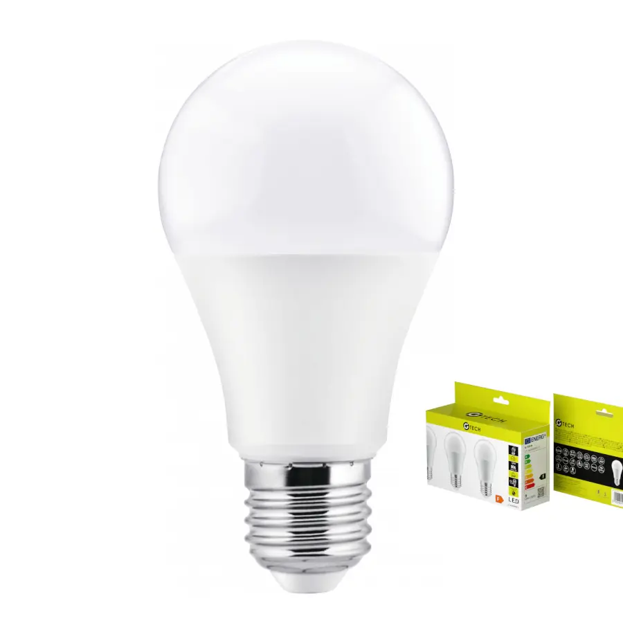 Set of 3 LED Bulbs G-TECH, A60, E27, 8.8W, 806lm, 4000K