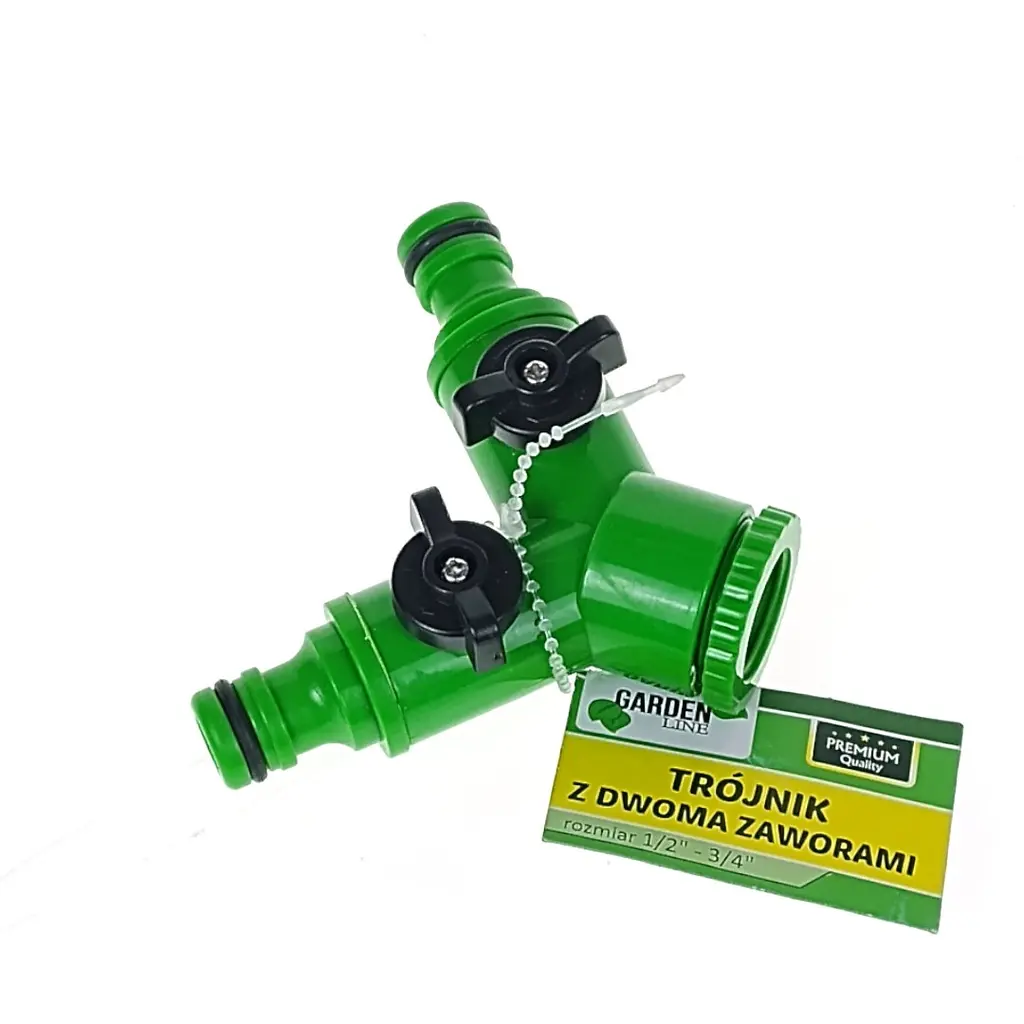 T plastic watering pipe with two