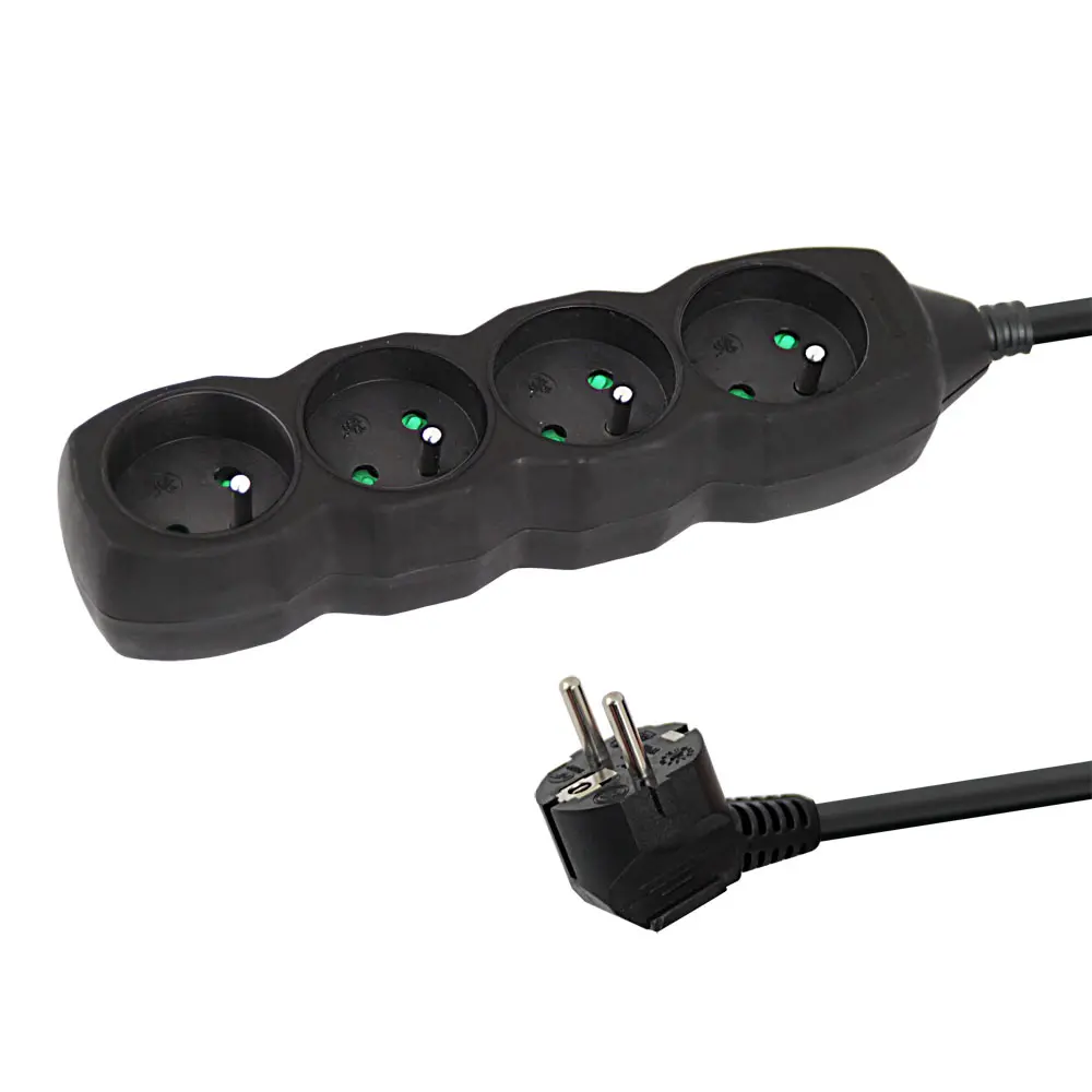 [ELK205K ZEN12] Power strip 4 sockets 1.5 m black
