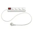 [110035 ZEN12] 4-ground power strip, white