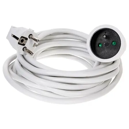 Rallonge terre 5m, blanc