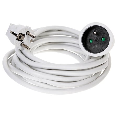 Rallonge terre 5m, blanc