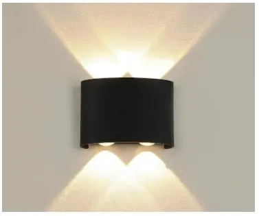 Half-round LED wall light