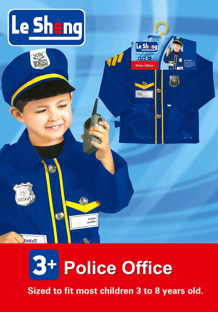 Policeman costume 3/8 years old