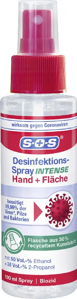sos disinfection.spr.inten, 100ml bottle