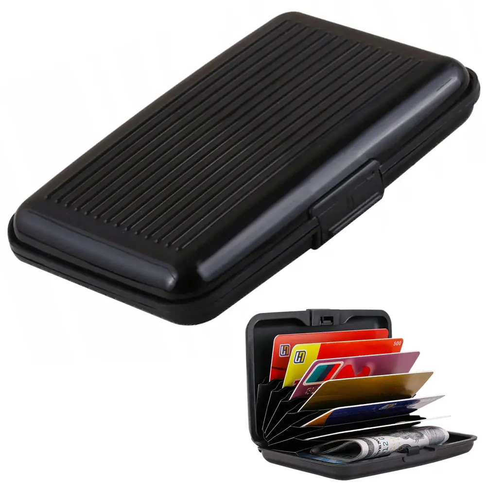 Aluminum wallet case for cards and documents
