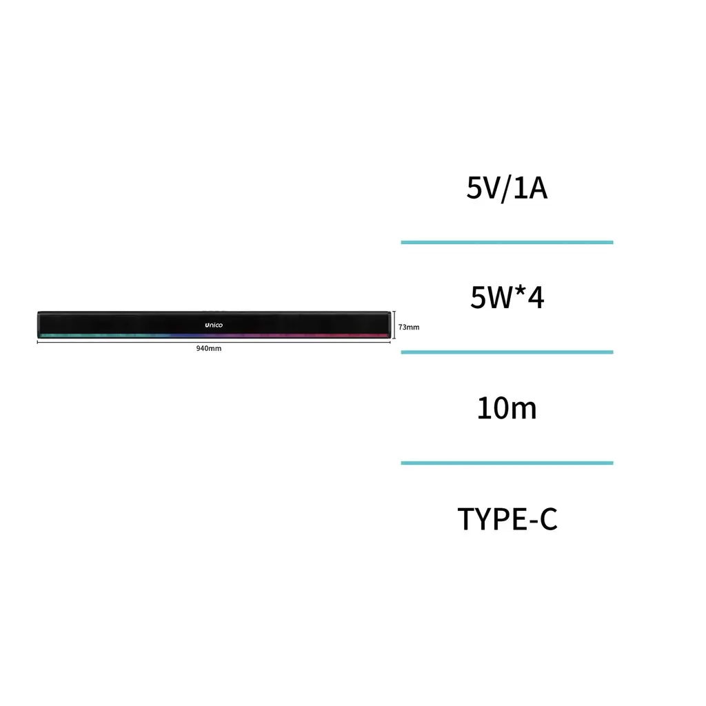 Barre de son 20 W - Noir