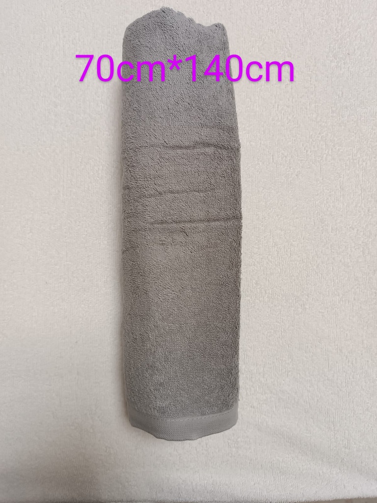 Gray cotton shower towel 70cm*140cm