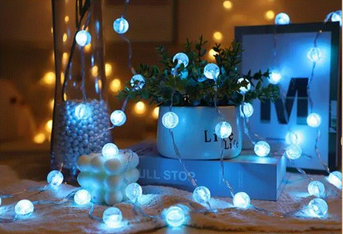Solar bubble string light 22m 200 LED cold white 6000K