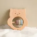 [YY-013/2] 100% natural beech wood sound owl rattle