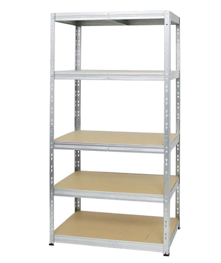 Etagere Metal blanc, tablettes MDF (L120*W50*H180cm)