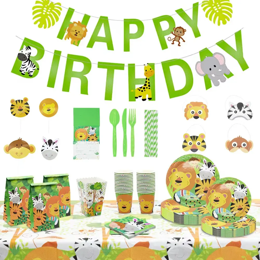 Kit Anniversaire Animaux de la Jungle