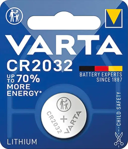 Varta CR2032 Button Cell Battery, 1 per Card