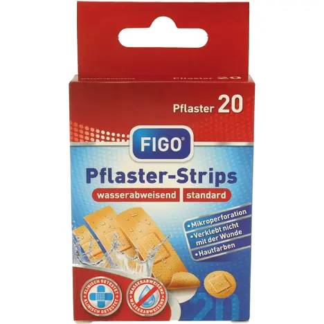Bandes pansement 20 en 4 tailles 