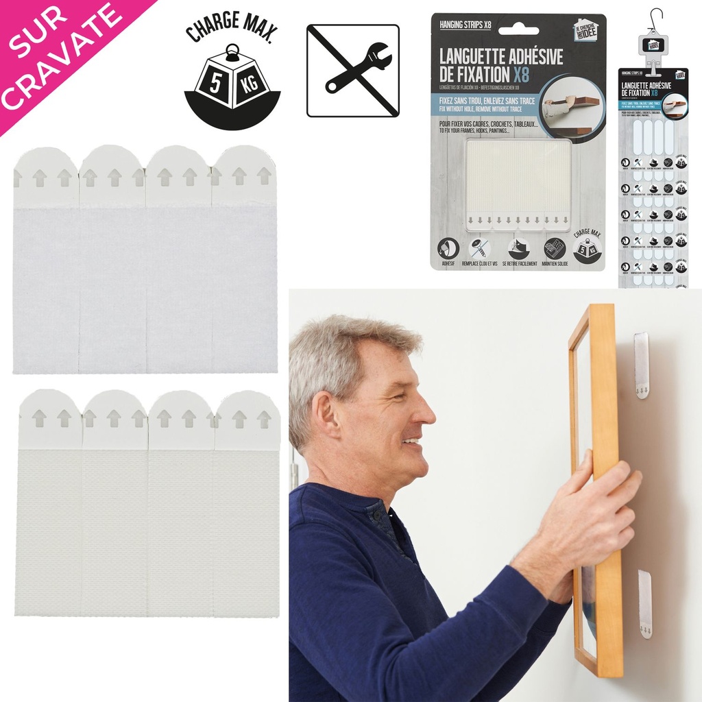 Languette de fixation 5kgs x8