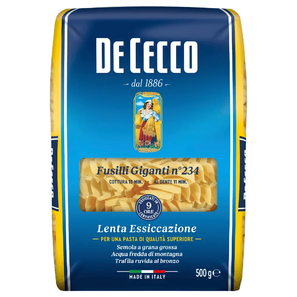 [8080066 ZEN12] De Cecco Fusilli Giganti n234 500g