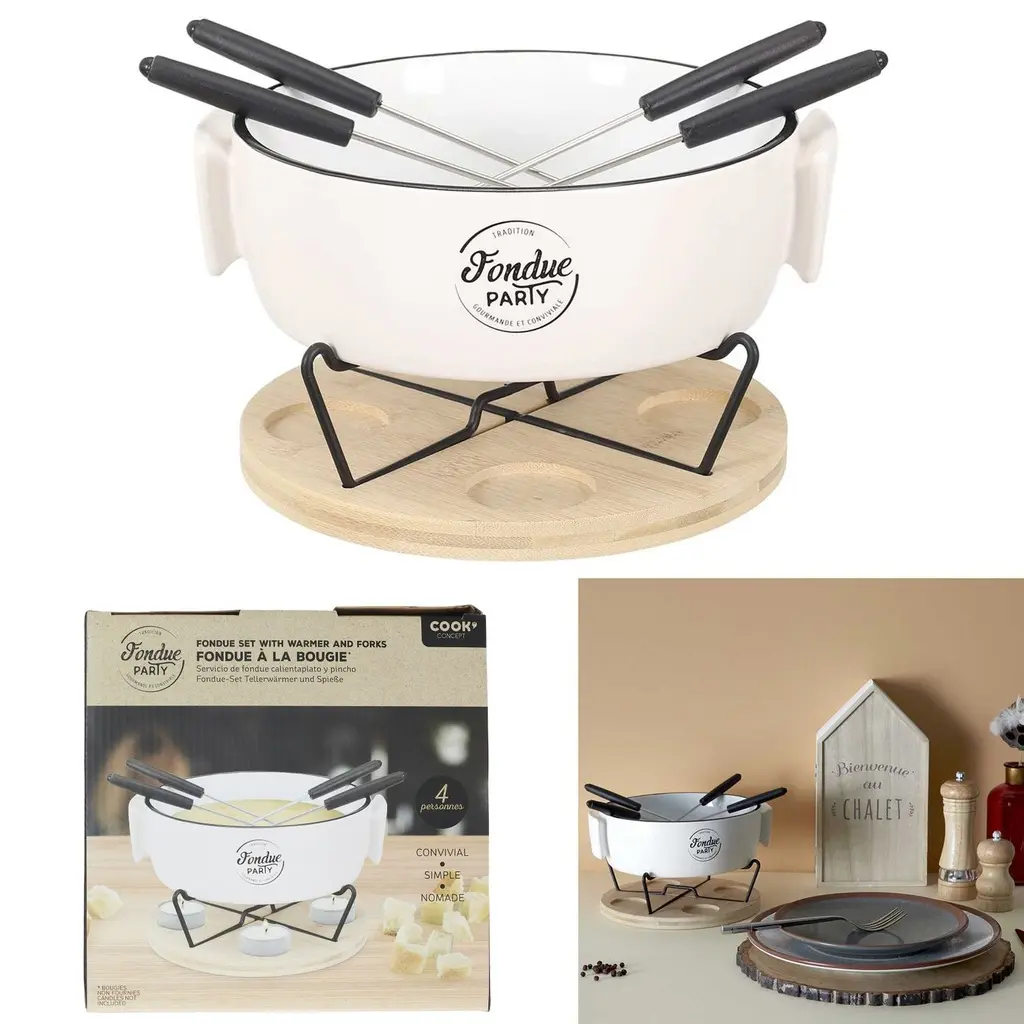 Hot pot fondue set and spades x4