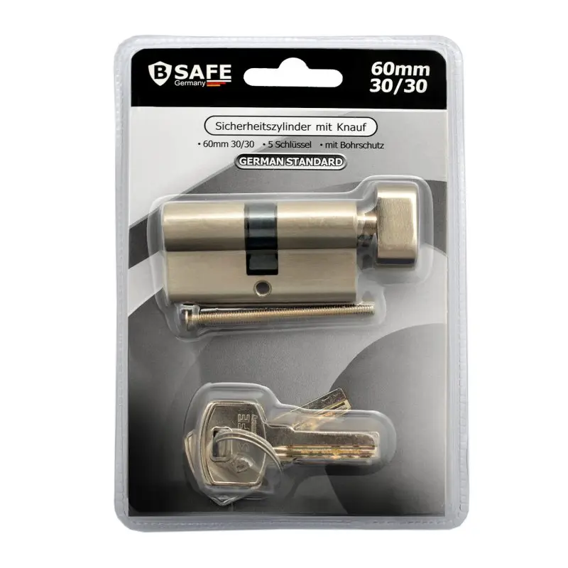 [34911 ZEN12] Safety button cylinder 60mm (30/30) with 5 keys