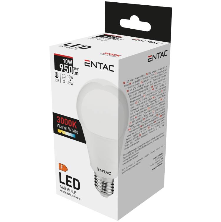 Ampoule LED Entac 10 W E27 3000 K