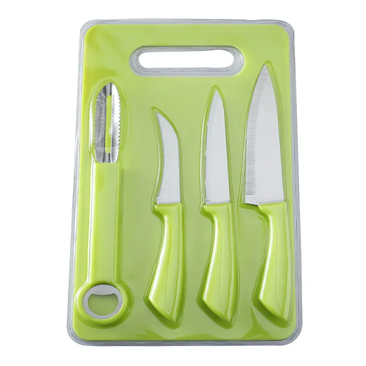 Kit of 3 peeling knives, zester and cutting board 5 K 07