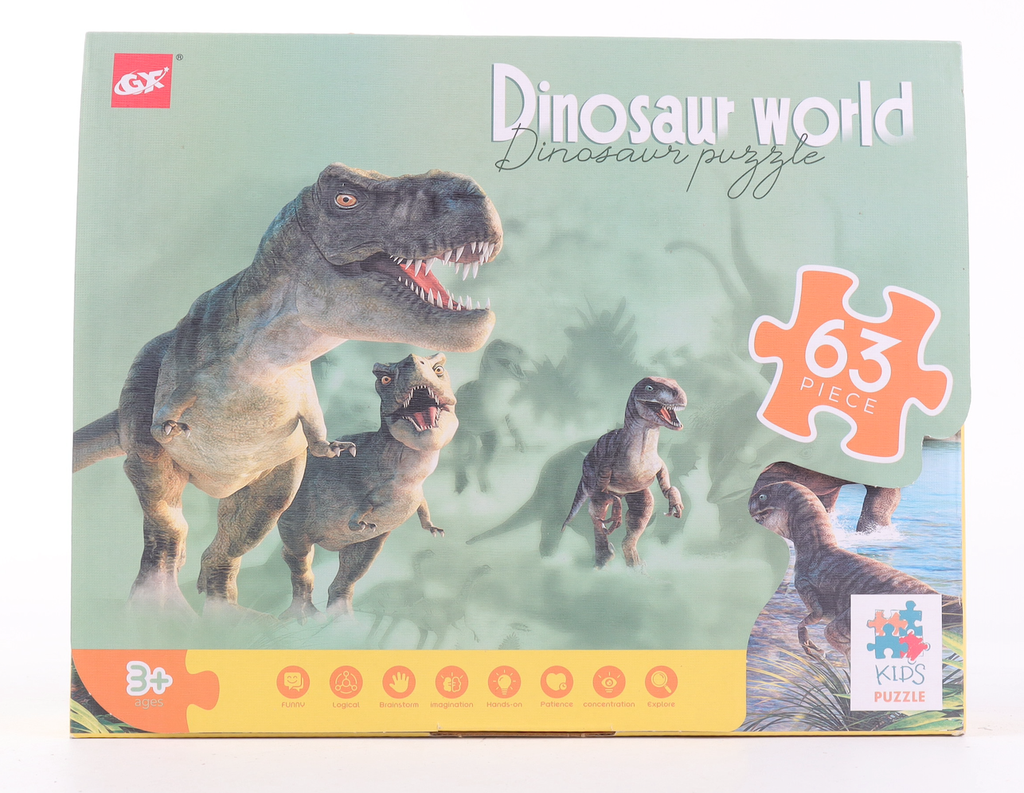 DINOSAURE WORLD PUZZLE 63 PCS