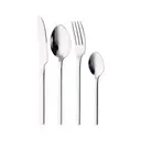 [LDS-E1] Set of 4 contemporary stainless steel cutlery sets with straight, clean lines.