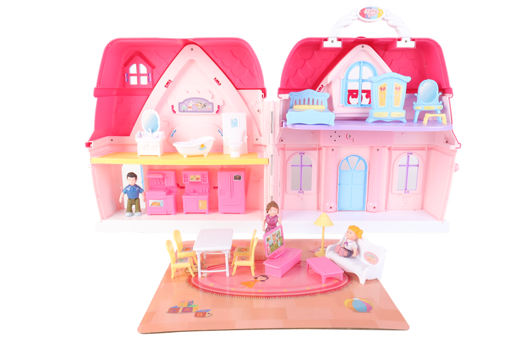 PORTABLE DOLLHOUSE WITH SOUND AND LIGHT