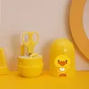 [YY-018/jaune] Yellow duck manicure kit for kids, travel box