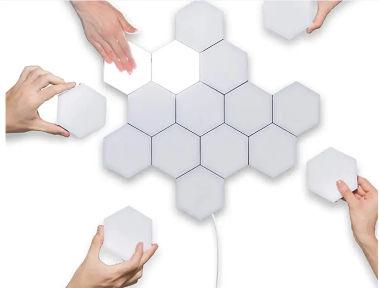 Lampes murales hexagonales tactiles LED (10 pièces)