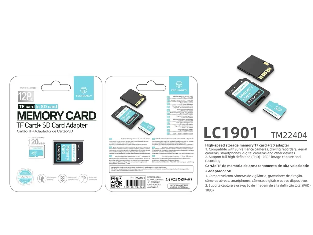 [TM22404 ZEN14] 128 GB Micro SD memory card with adapter