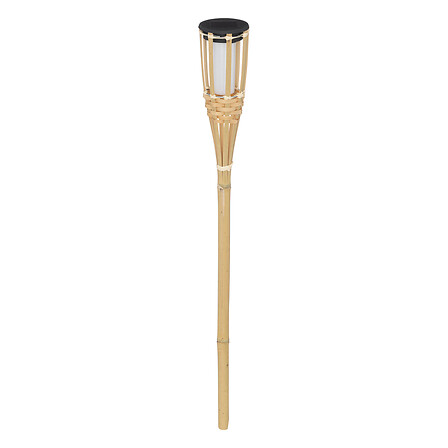 Outdoor solar torch bamboo maceo natural h70,