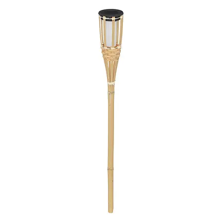 Torche solaire extérieur bambou maceo naturel h70,