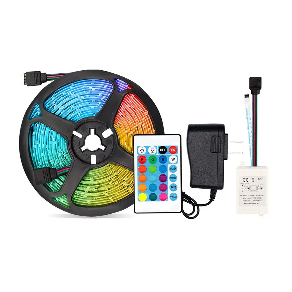 Ruban led RGB de 5 m avec alimentation et telecommande