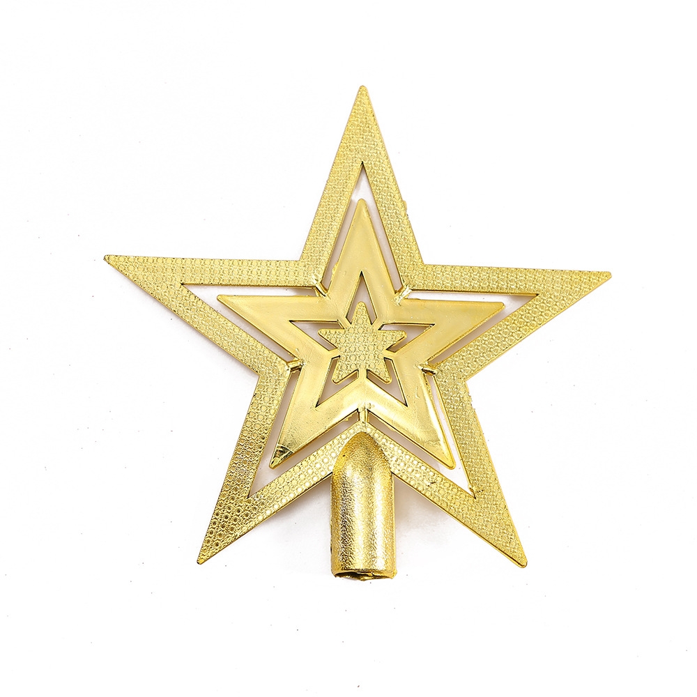 STAR TREE TOPPER 10cm  GOLD OU RED