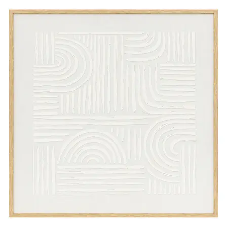 [205683 ZEN16] deco mural 3d kaya 60x60, blanc