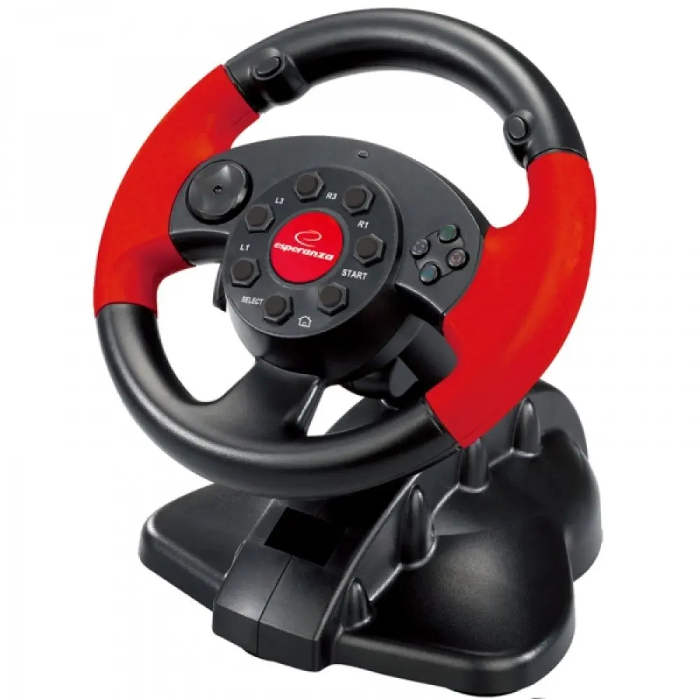 [EG103 ZEN18] STEERING WHEEL WITH PEDALS PC PSX PS2 PS3 OCTANE