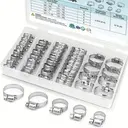 [UJT6197 ZEN20] Set of 40 Stainless Steel Hose Clamps - 2.54 to 10.16 cm