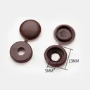 [LEO-4145-07 ZEN20] Brown plastic screw covers 13 x 5 mm (pack of 100)
